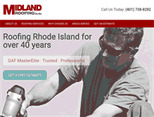 Tablet Screenshot of midlandroofingri.com